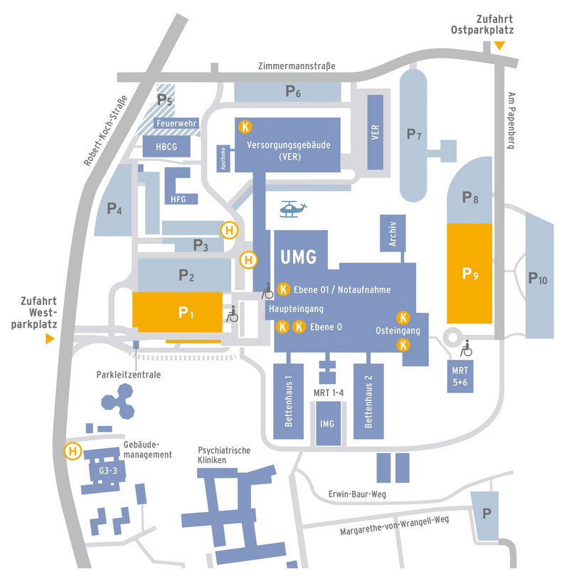 Anfahrt & Parken | Universitätsmedizin Göttingen