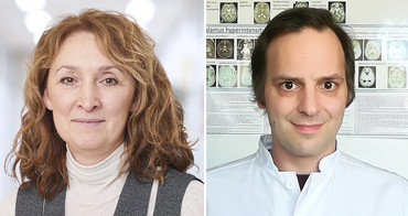 Prof. Dr. Inga Zerr, Leiterin der Prionforschungsgruppe in der Klinik für Neurologie und Nationales Referenzzentrum für Transmissible Spongiforme Enzephalopathien (NRZ-TSE) der UMG, und Dr. Peter Hermann,  Nationales Referenzzentrum für Transmissible Spongiforme Enzephalopathien (NRZ-TSE) der UMG.